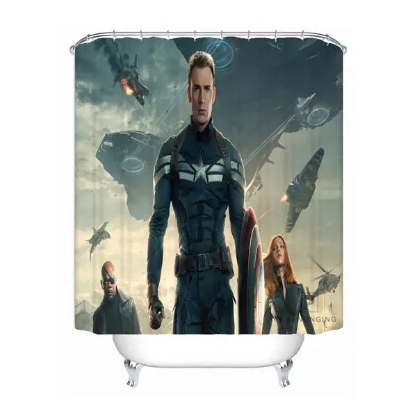 Shower Curtain Пользовательские Marvel Дэдпул Халк душевая занавеска Mildewproof водонепроницаемый полиэстер различные размеры#0421-21-09 - Цвет: Shower Curtain
