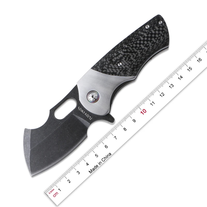 Складной нож lovoco R810 складной DC53 лезвие CF/дерево + стальная ручка для кемпинга