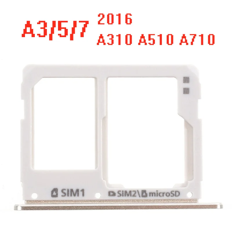 SIM держатель для карт для Samsung Galaxy A3 A5 A7 A310 A510 A710 Dual SIM MicroSD карты Замена слота
