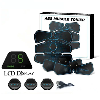 

Rechargeable Abdominal Muscle Stimulator Electronic Muscle Training Belt Body Slimming Belt EMS Muscle Trainer Fitness Trainer
