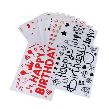 

1Pcs Happy Birthday I love You Clear Balloon Stickers For Wedding Valentine's Day Birthday Party Decoration