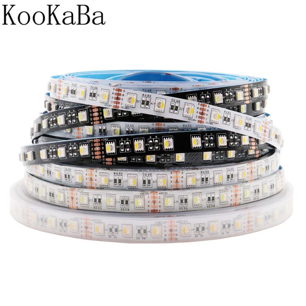 4 в 1 Светодиодная лента RGBW 5050 12/24 гибкий светодиодный светильник RGB + белый/RGB
