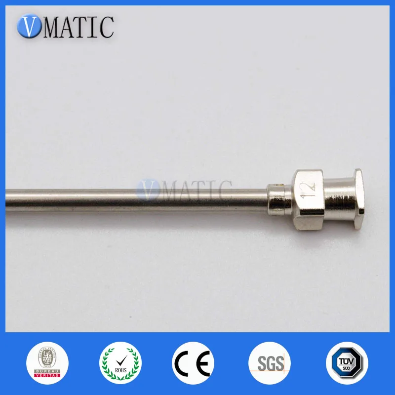 Free Shipping 12Pcs  1 Inch Tube Length 12G  Stainless Steel Metal Glue/Liquid Dispensing Syringe Needles