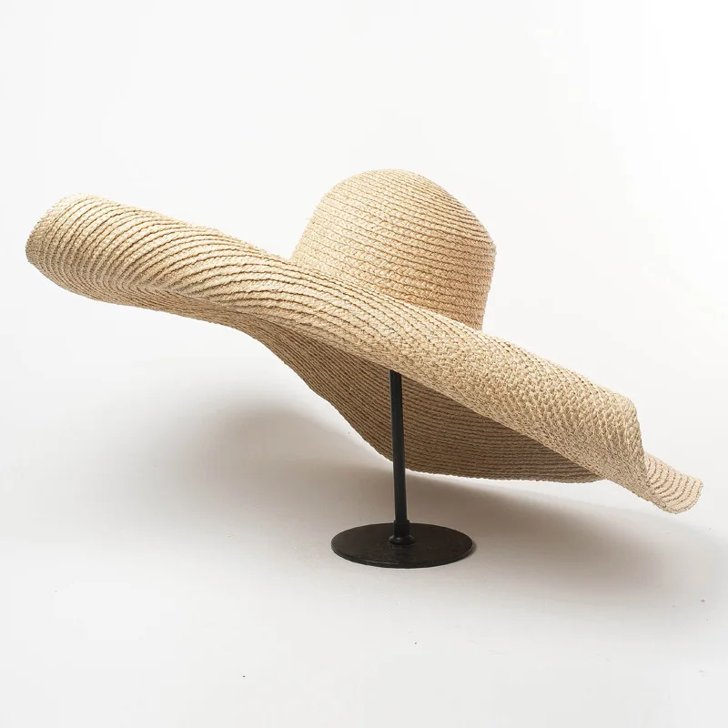 01812-HH7268 дизайн лето ручная работа рафия можно сложить сфотографировать Леди Шляпа Fedora женская шляпа для отдыха, отдыха, пляжа