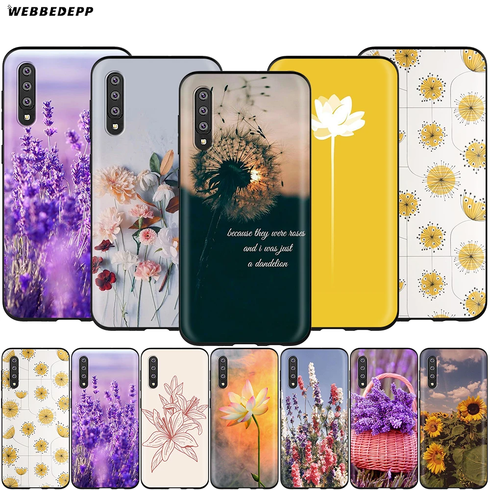 Webbedepp цветок Одуванчик Лотос Лаванда чехол для Samsung Galaxy S7 S8 S9 S10 Plus Edge Note 10 8 9 A10 A20 A30