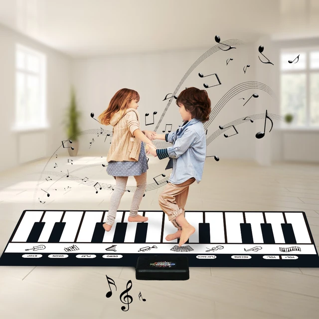 Tapete de Piano, teclado Musical Playmat música eletrônica Jogar