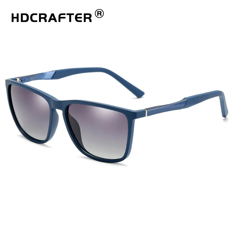 HDCRAFTER квадратные брендовые дизайнерские солнцезащитные очки TR90 из мягкого материала мужские поляризованные солнцезащитные очки унисекс для вождения UV400 Высокое качество