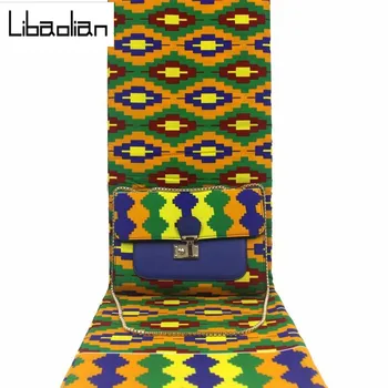 

Fashion african wax bags set with 6 yards ankara african wax prints fabric newest soft wax 100% cotton fabric for women F207-26