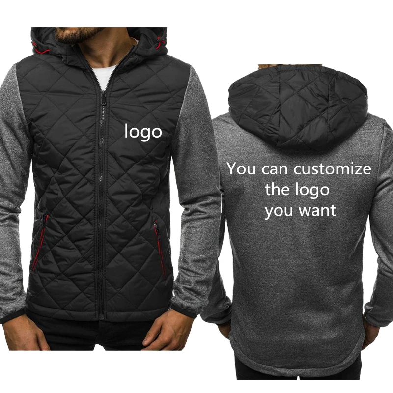 Casual Men's Zip Jacket Can Custom LOGO Printing Spring Autumn Men's jacket High Quality Cotton Men's sweatshirt cotton jacket Jackets