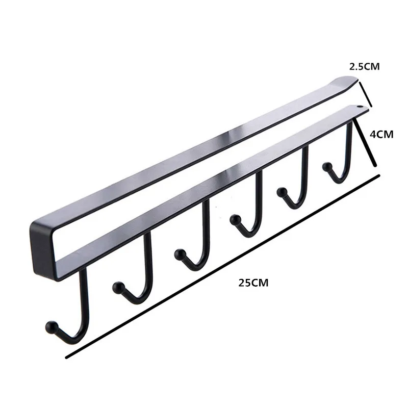 Кухонный крючок многофункциональный 6 вешалка для полотенец для ванной комнаты вешалка для одежды кухонный держатель кружки для посуды Висячие настенные крючки для хранения