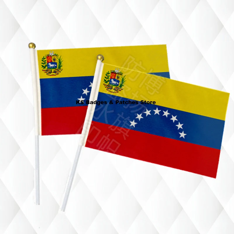 Venezuela тканевые флаги 14*21 см с пластиковым ручным KS-0183