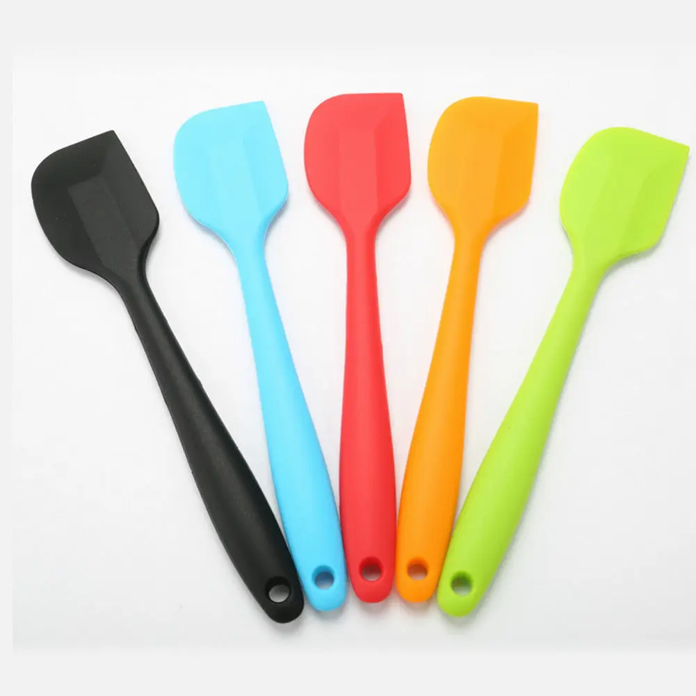 Baking Spatula Mini Small Kitchen Silicone Soup Spoons Cake Cream Spatula Scraper Brush Butter Baking Tool