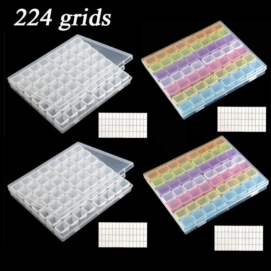 64/28 Grids 5d Diamond Painting Accessories Storage Box Diamond Painting Drill Storage Box Transparent Container 