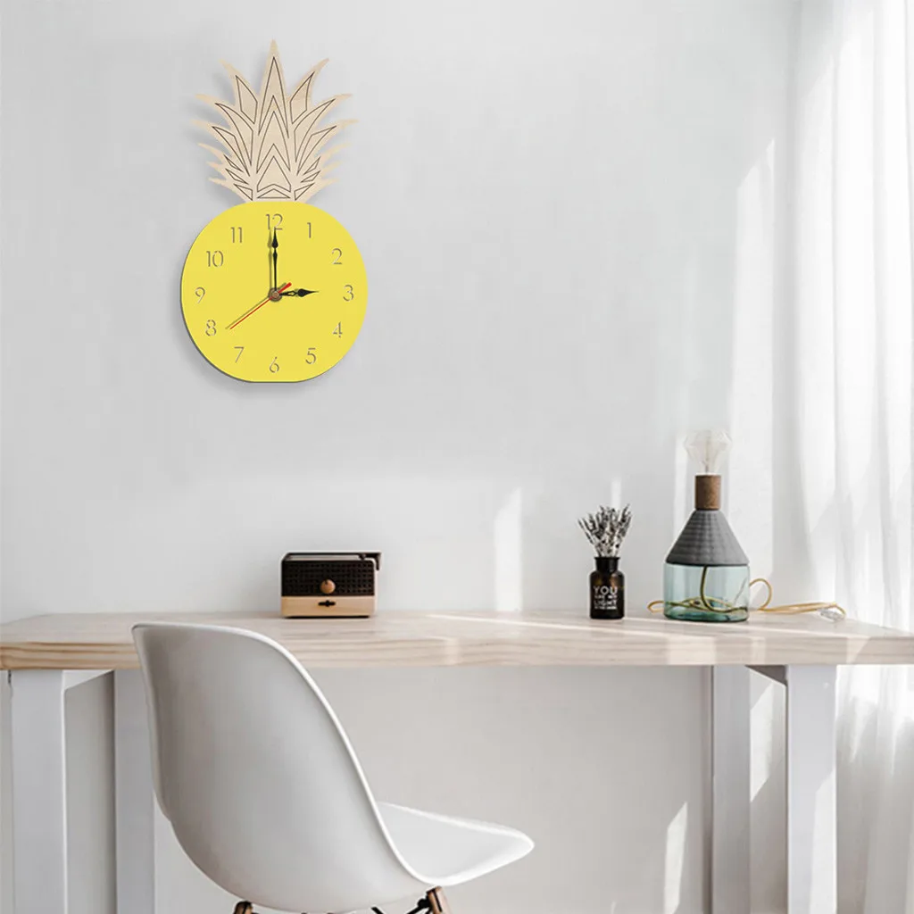 Топ Мода фрукты 3d настенные часы reloj de pared деревянные часы Современные diy часы гостиная большие декоративные horloge Мураль наклейки