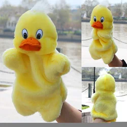 Bonito do bebê crianças criança macio boneca brinquedos de pelúcia mão fantoche dos desenhos animados pato mão fantoche bebê crianças criança educacional macio boneca brinquedo de pelúcia