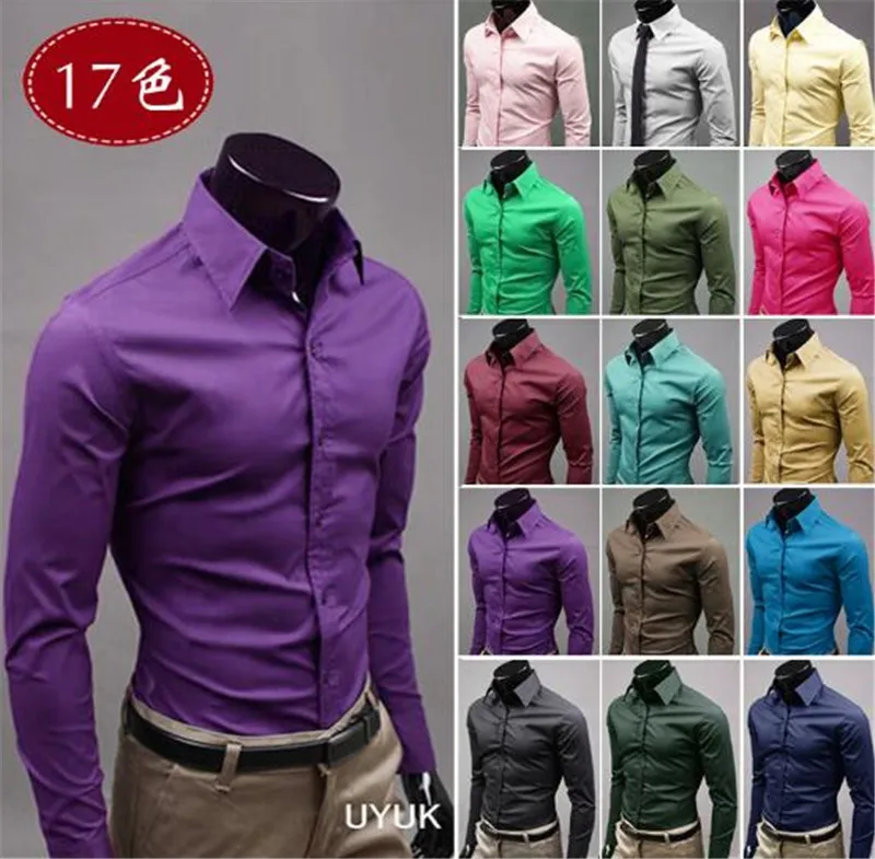 Мужская приталенная рубашка с уникальным воротником модное платье Повседневная