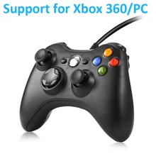 USB kablolu Gamepad Xbox 360 denetleyici çift titreşim Joystick Mando Microsoft XBOX one 360 Windows 7 8 10 adet oyun denetleyicisi