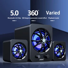 Набор динамиков бас Настольный Многофункциональный пластиковый музыкальный домашний плеер Компьютер USB проводной сабвуфер ноутбук стерео Красочный светодиодный