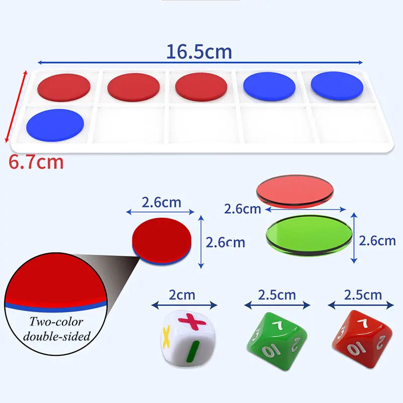 Children Montessori Math Toys Ten-Frames Number Sense Counting Activity Toys Digital Connecting Logic Early Educational Learning