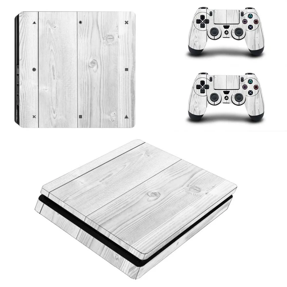 Чистый белый полное покрытие лицевые панели PS4 тонкая кожа Наклейка виниловая для Playstation 4 консоль и контроллер PS4 тонкая кожа Наклейка