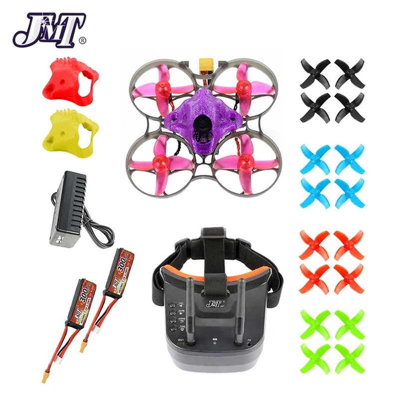 JMT DIY FPV гоночный Дрон Радиоуправляемый квадрокоптер БНФ с Mobula7 V3 75 мм рама Crazybee F4 Pro V2.1 2-3S Контроллер полета SE0802 двигатели