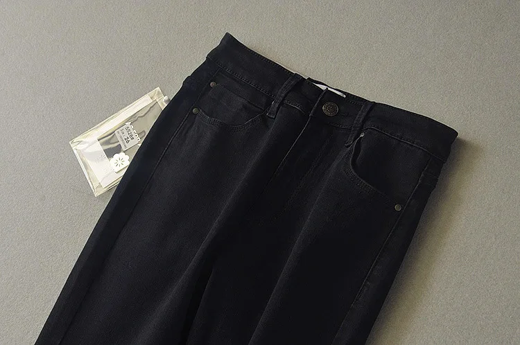 Осень стиль западный стиль Slim Fit для похудения acforag с высокой талией эластичные джинсы зауженные брюки женские