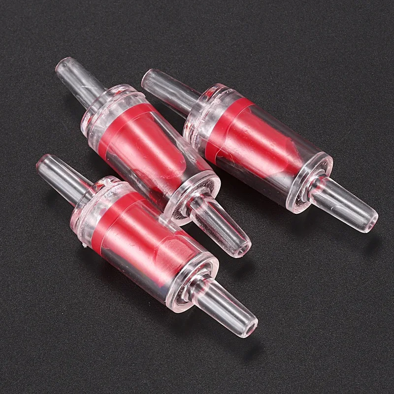 8-Piece Plastic Aquarium Check 1-Way Valve Air Pump Co2 Diffuser Set, Red/White
