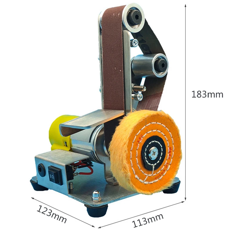 Multifunctional Desktop Vertical Mini Electric Abrasive Belt Sandpaper Polishing Machine DIY Angle Grinder Sharpening Machine 4