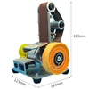 Multifunctional Desktop Vertical Mini Electric Abrasive Belt Sandpaper Polishing Machine DIY Angle Grinder Sharpening Machine 4