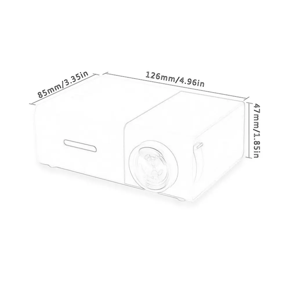 YG300 светодиодный мини-проектор 320x240 пикселей поддерживает 1080P портативный проектор домашний медиаплеер встроенный динамик