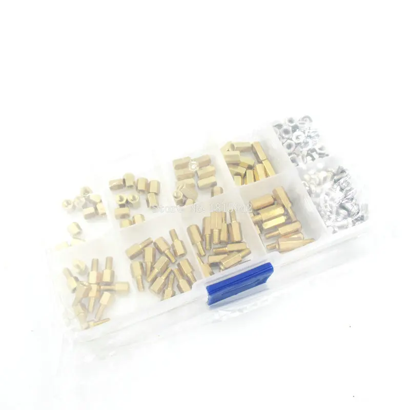 200 шт M3 PCB Шестигранная Мужская муфта с внутренней резьбой стойки/винт/Шестигранная гайка ассортимент набор с пластиковой коробкой M3* 5 мм-M3*10 мм