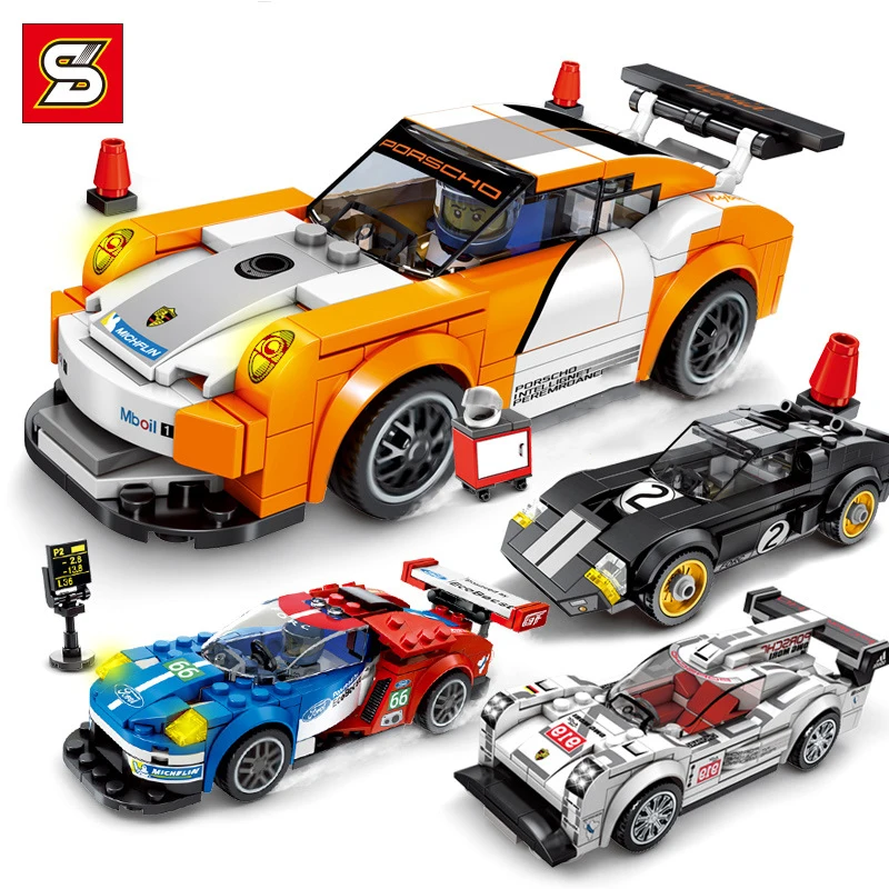

Senbao Building Blocks Toy Racing Simulation Series My Racing World Assembling Toys Simulation 917k Sports Car Children's Gifts