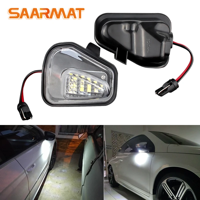 Fits For VW Passat CC B7 Scirocco MK3 Jetta MK6 EOS 2PCs SMD White Led Puddle Lights Module Under Side Mirror Lamps | Автомобили и