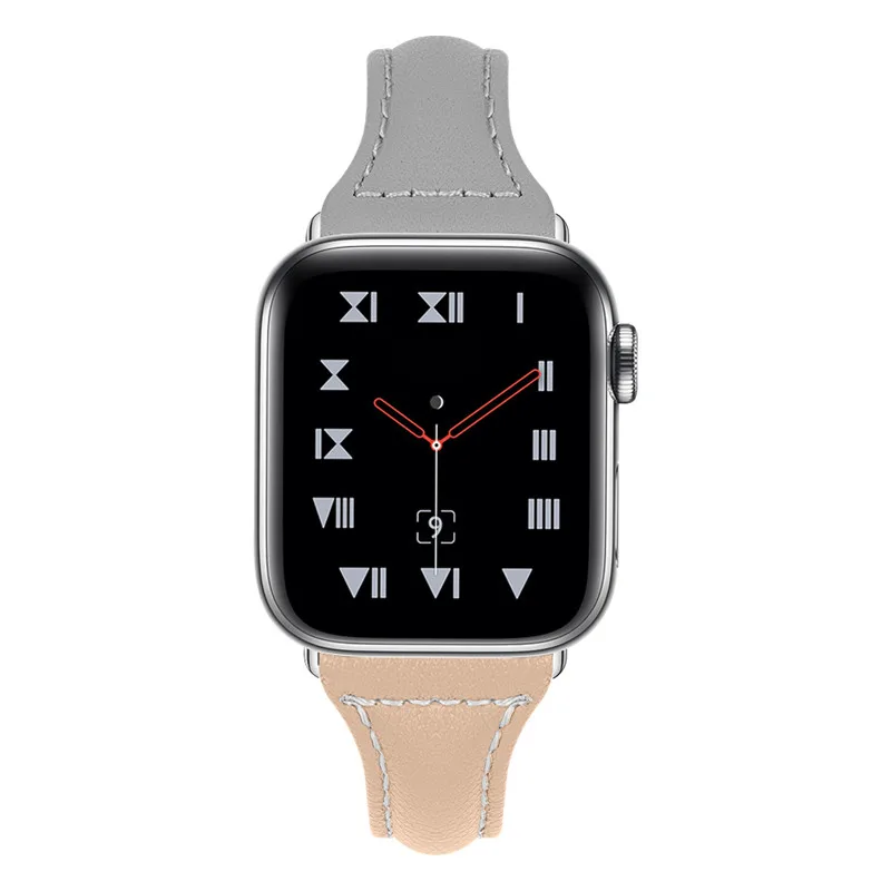 Кожаный браслет для Apple Watch 42 мм 38 мм серия 3 2 1 для iWatch 5 4 ремешок 44 мм 40 мм трехцветный сращивающийся ремешок
