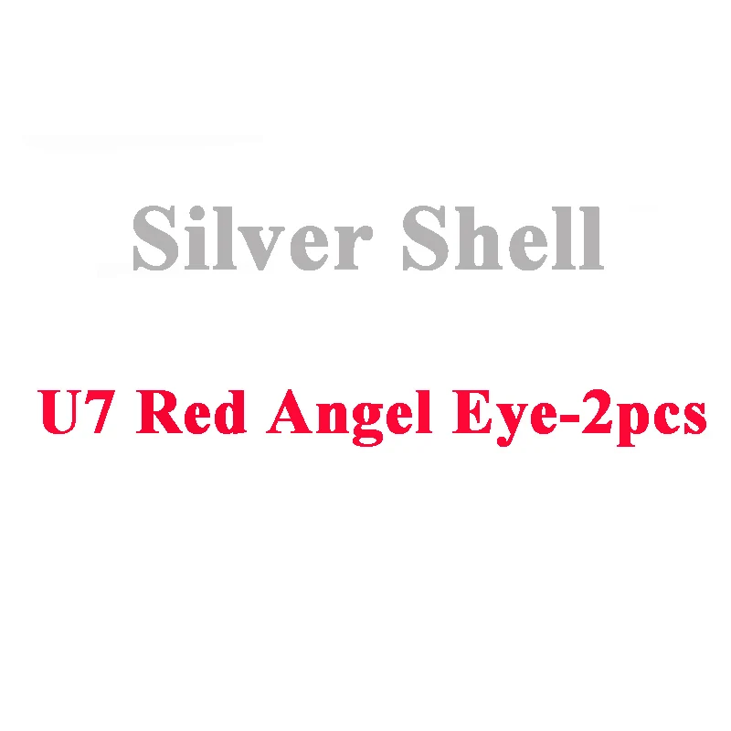 U7 Angel Devil Eye светодиодный фонарь для мотоцикла 125 Вт, фара для мотоцикла, скутера, вождения автомобиля, синий, красный, зеленый, белый, вспомогательное освещение - Цвет: 2PCS Silver-Red
