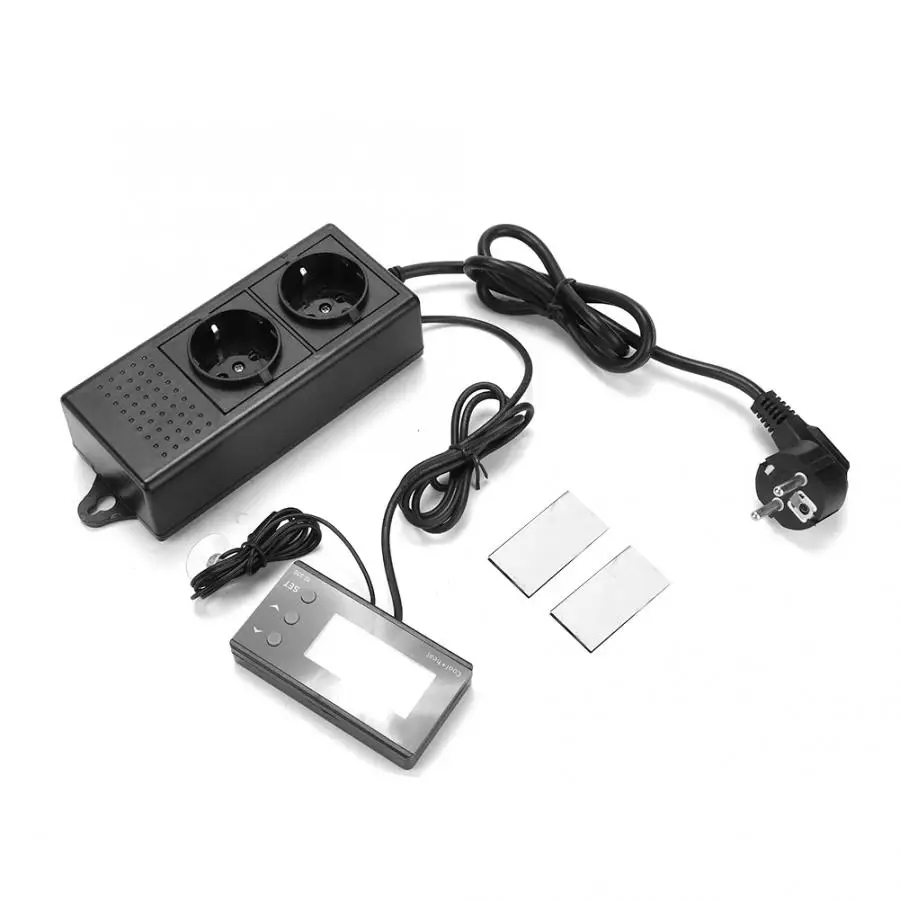 220V EU Plug Водонепроницаемый термостат рептилия цифровой крутой терморегулятор регулятор температуры с ЖК-дисплеем - Цвет: 220V EU Plug