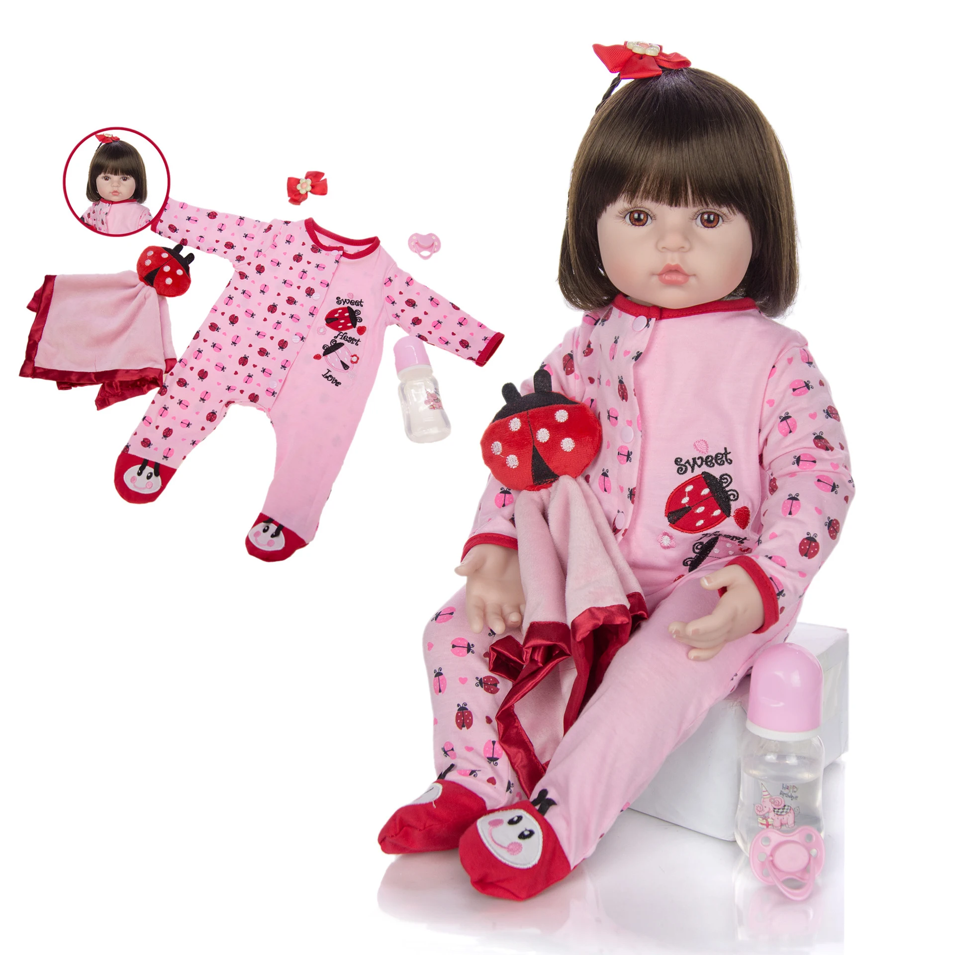 Кукла npk 60 см reborn baby игрушка мягкая силиконовая кукла винил для новорожденных, для девочек куклы bebes кукла трансфер до reborn bonecas игровой домик игрушки подарок