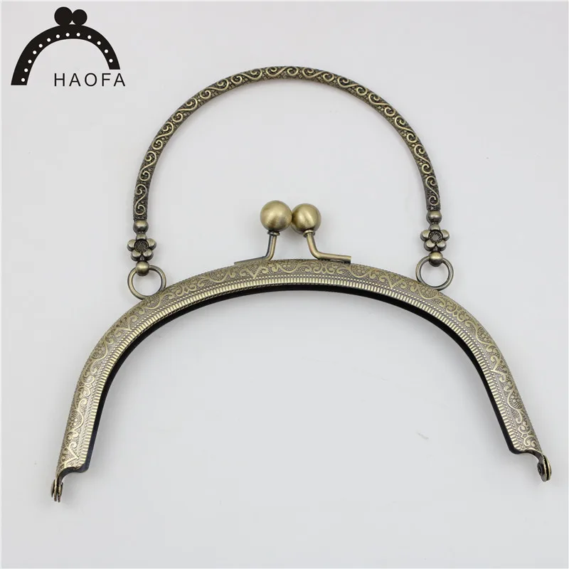 HAOFA Новое поступление 16,5 см Arc Pures рамка для Matal винт ручная сумка Рамка DIY тиснение металла Кошелек Рамка 4 шт./партия - Color: Bronze