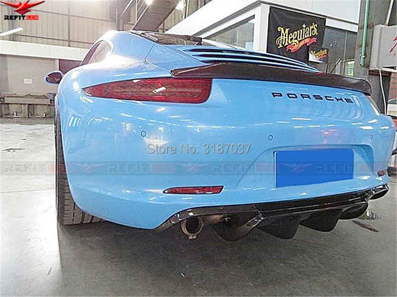 Для Porsche Carrera 911 991 2012 2013 украшение автомобиля хвост крыло VRT Стиль черный карбоновый спойлер заднего крыла