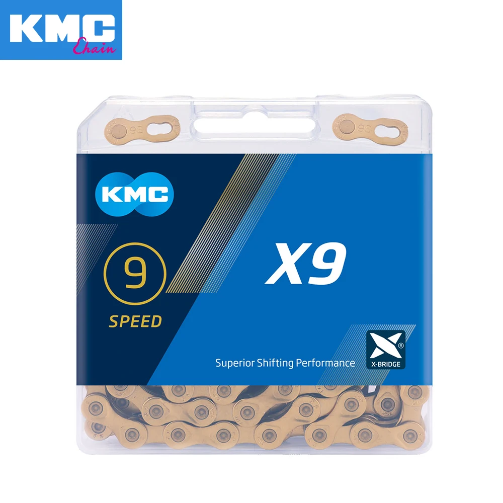Оригинальная цепь KMC X9 9 18 27 скоростей для горного велосипеда цепи и дорожного 116L |