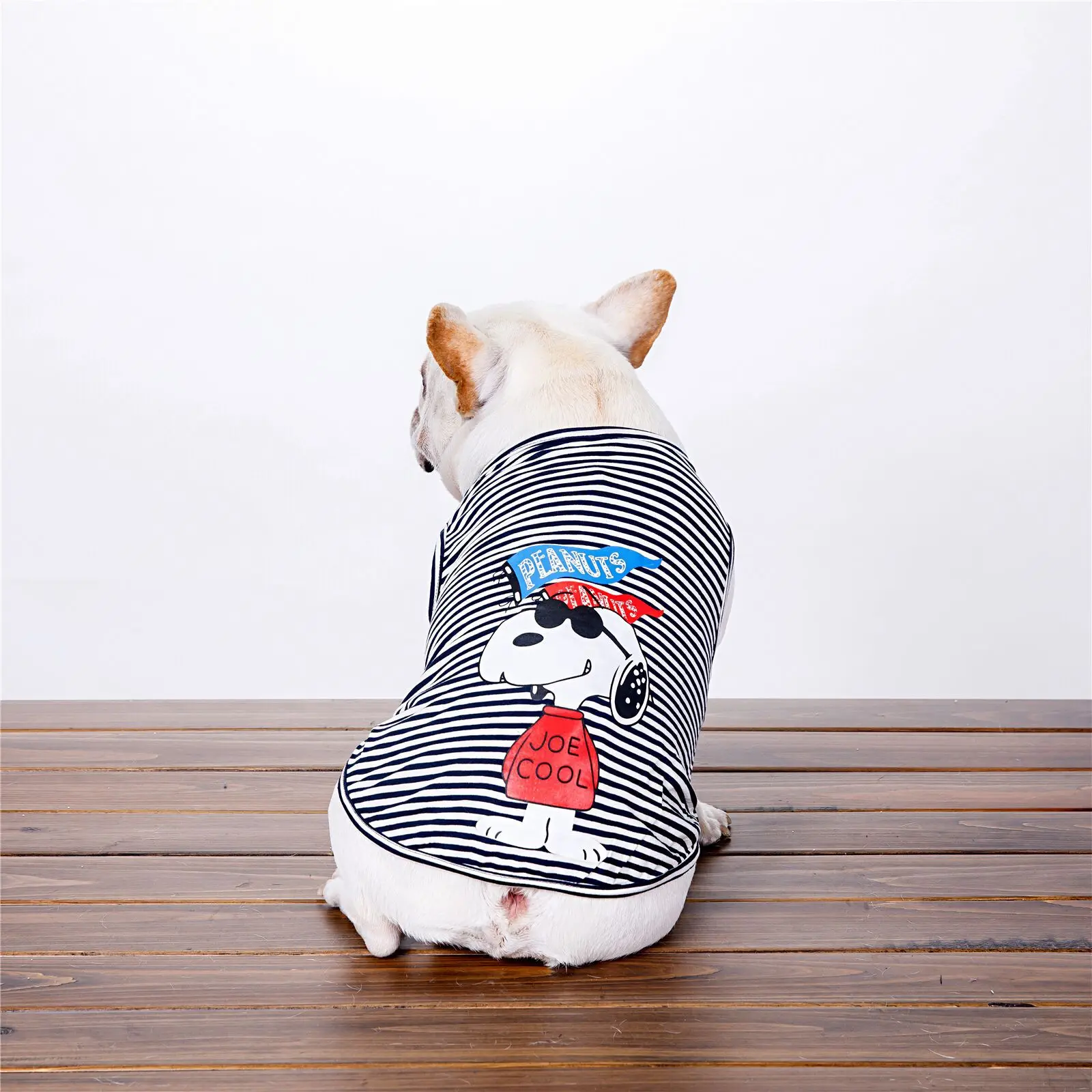 Pet Clothes Spring New Style Stripes Printted Waistcoat Thin Dog Clothes a Generation of Fat