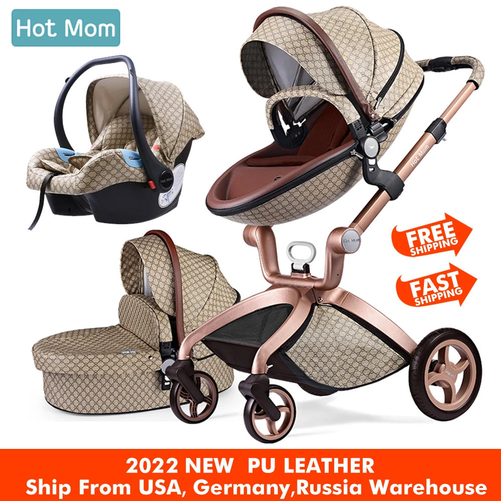 Baby Stroller 3 in 1,Hot Mom travel system High Land scape stroller with  bassinet in 2020 Folding Carriage for Newborns baby,F22|Four Wheels  Stroller| - AliExpress