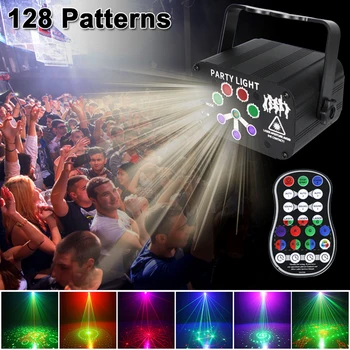 

Portable LED Laser Projection Light Mini Voice Remote Control DJ Projector Lamp DJ projector Machine Party Decoration