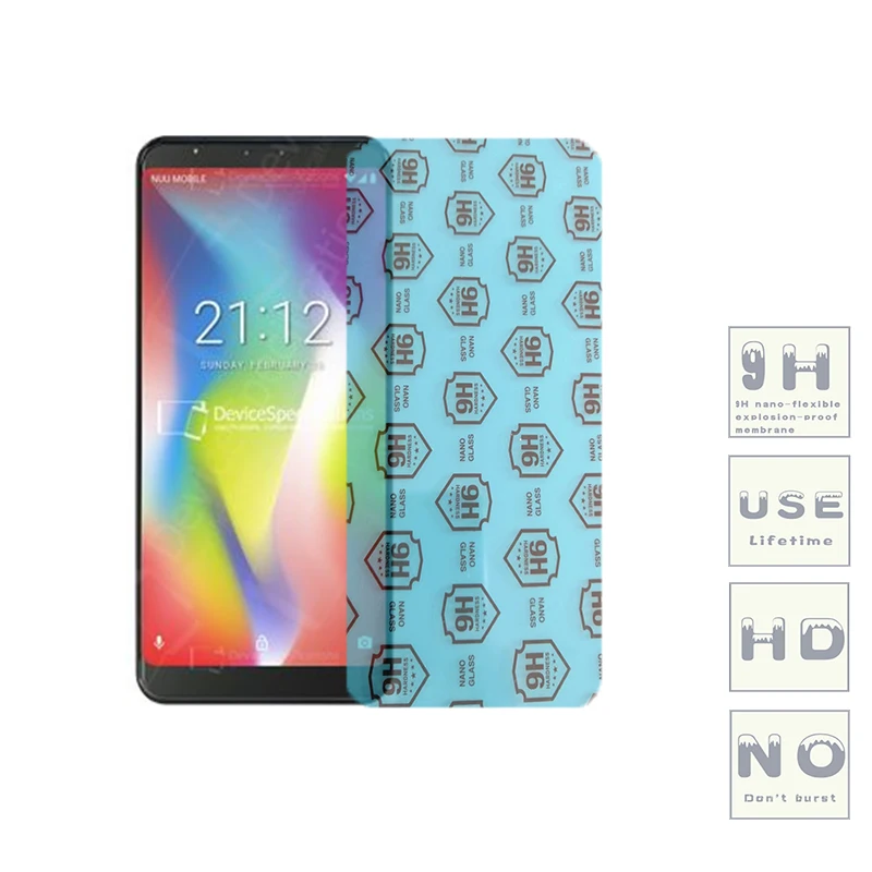 3-Pack) 9H Гибкая стеклянная Защитная пленка для NUU Mobile N5L/N4L/A1/A1 plus/A3/M2/M3/A3L/X5/A4L/G3/G2/A5L plus