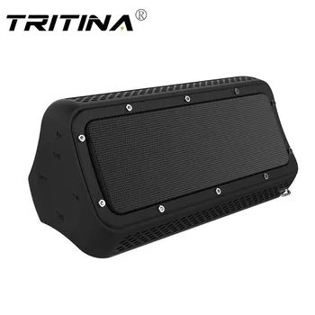 

Tritina Waterproof Portable Speaker with Mic, Built-in Power bank, Dual Driver Enhanced Bass, water Resistant for Shower,Beach