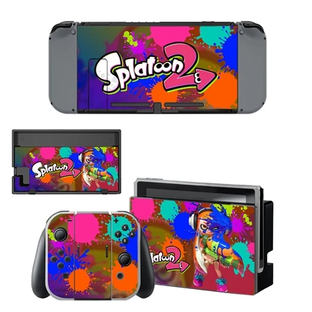 YSNS0433 Игровые sploons 2 шкуры наклеивающиеся Переводные картинки для детей nyd переключатель NS консоль и контроллер защитный винил наклейка - Цвет: YSNS0433