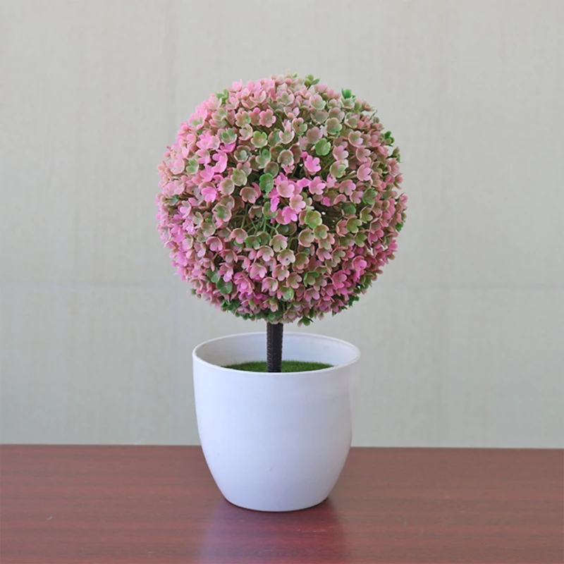 Simulation Potted Plastic Artificial Plants Bonsai Household Desktop Decorations Festive Party Supplies