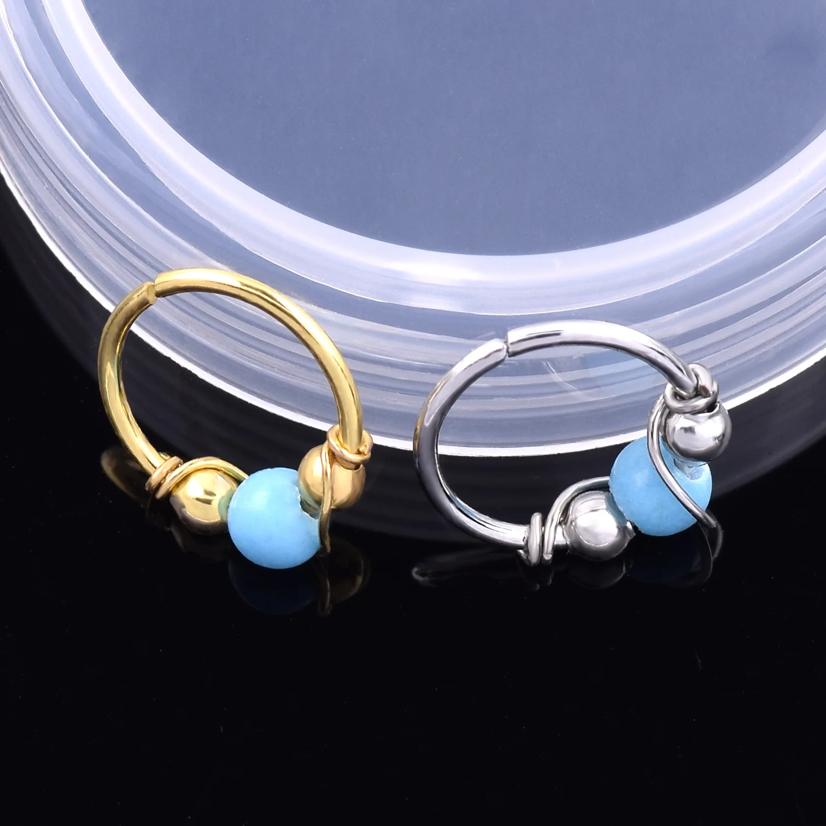 Buy Aquamarine Nose Ring Online In India - Etsy India