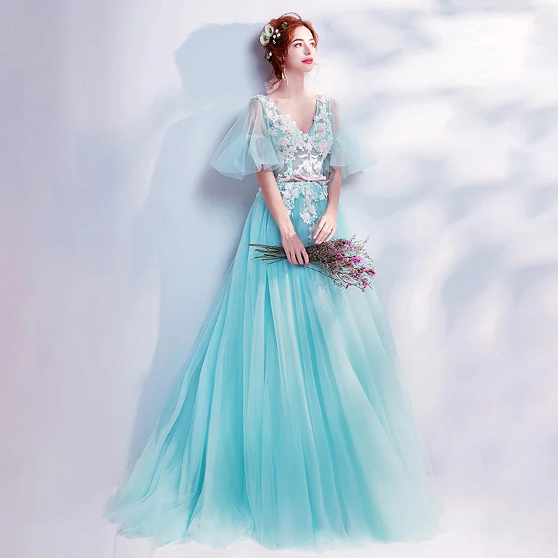 Gryffon Evening Dress For Beach Sexy V-neck A-line Illusion Party Dress Luxury Formal Evening Dresses Robe De Soiree Plus Size