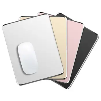 

20X17X0.25CM Game Playing Mouse Pad Anti Slip Mouse Mat Aluminum Alloy Mouse Pad Professional Mouse Mat for Home Office (Silver)